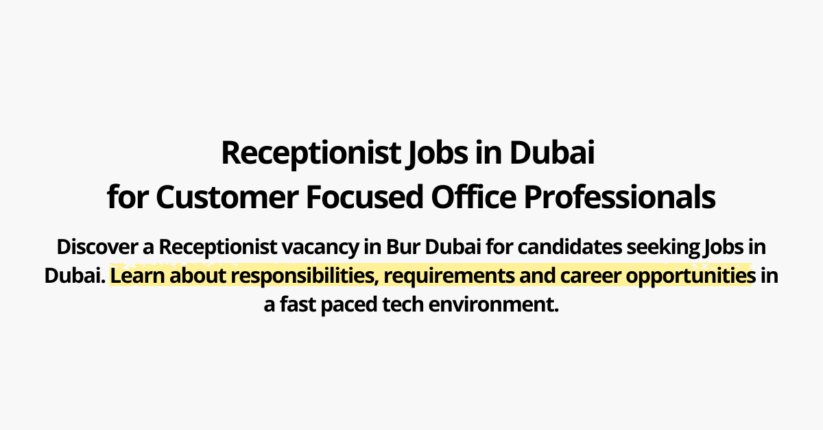 Jobs in Dubai