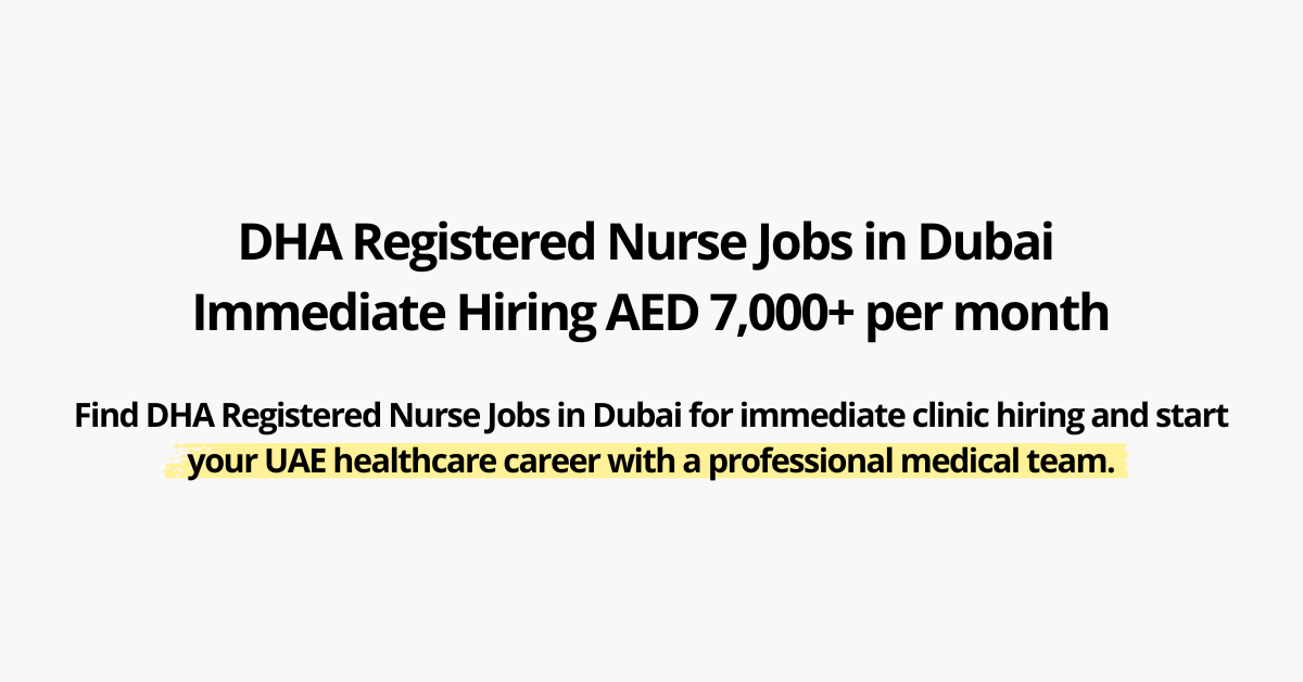 Nurse Jobs in Dubai